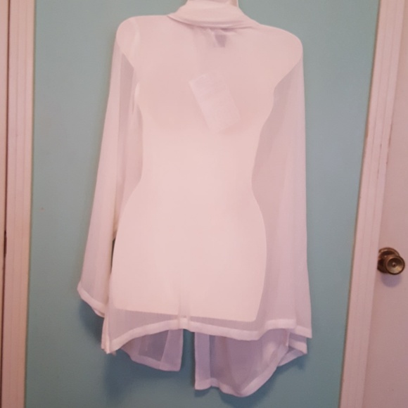 Dialogue sheer over blouse/jacket/tunic - Picture 4 of 6